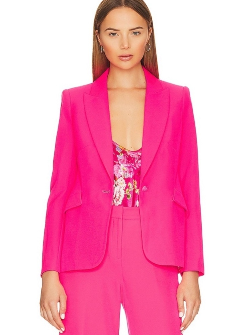 NEW NWT L’AGENCE Chamberlain Blazer Jacket In Pink Glo